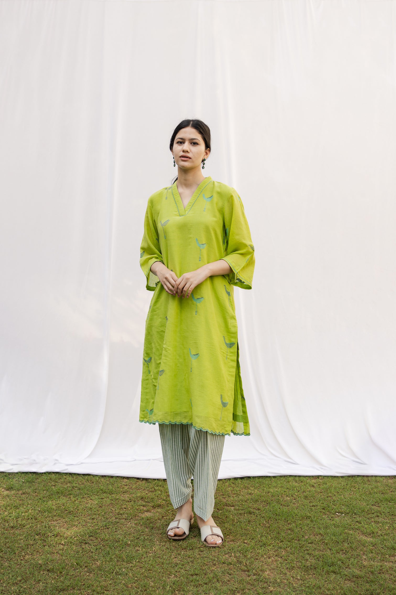 Green Striped Salwar