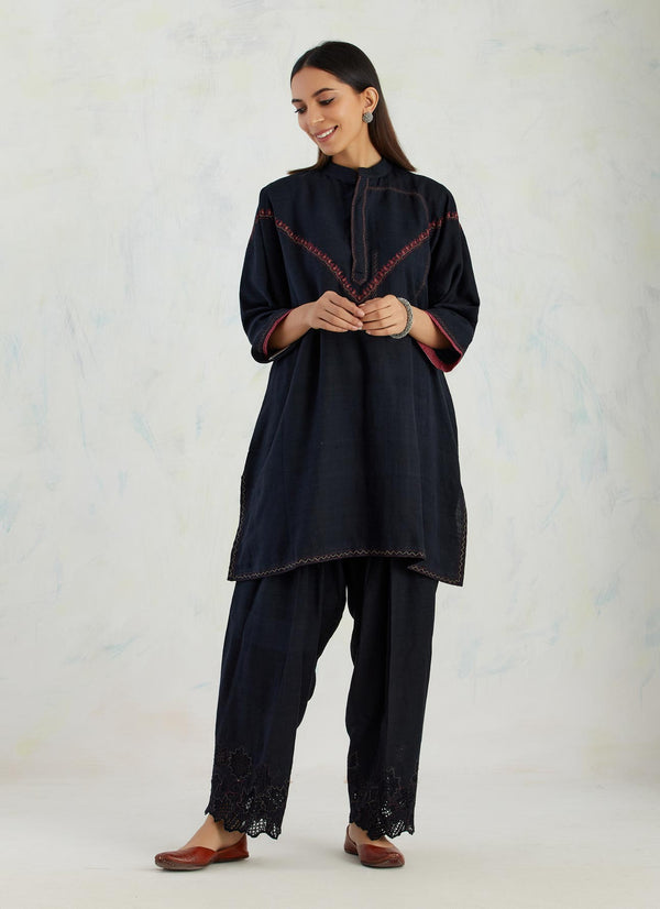 Chinar Black Kurta Set