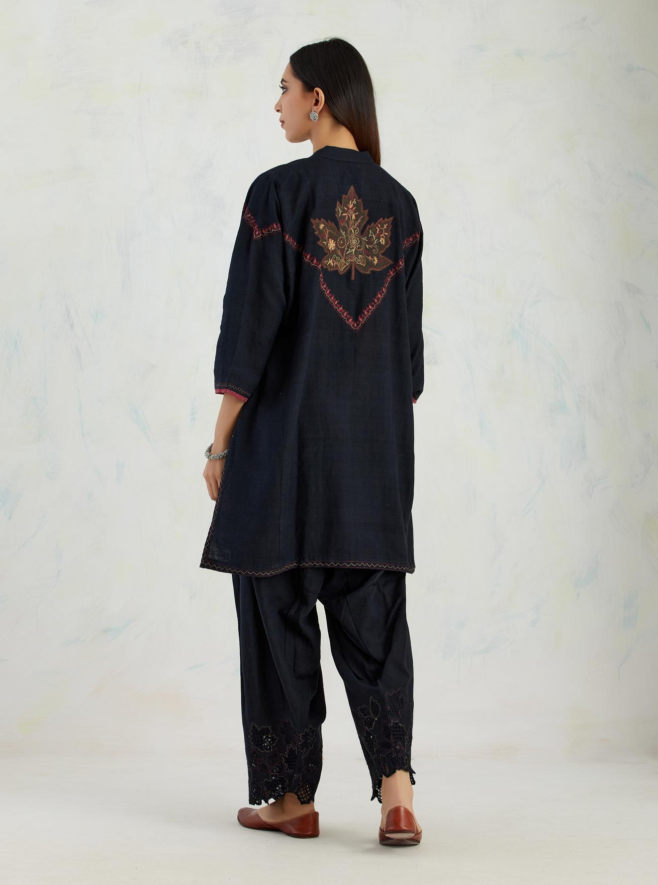 Chinar Black Kurta Set