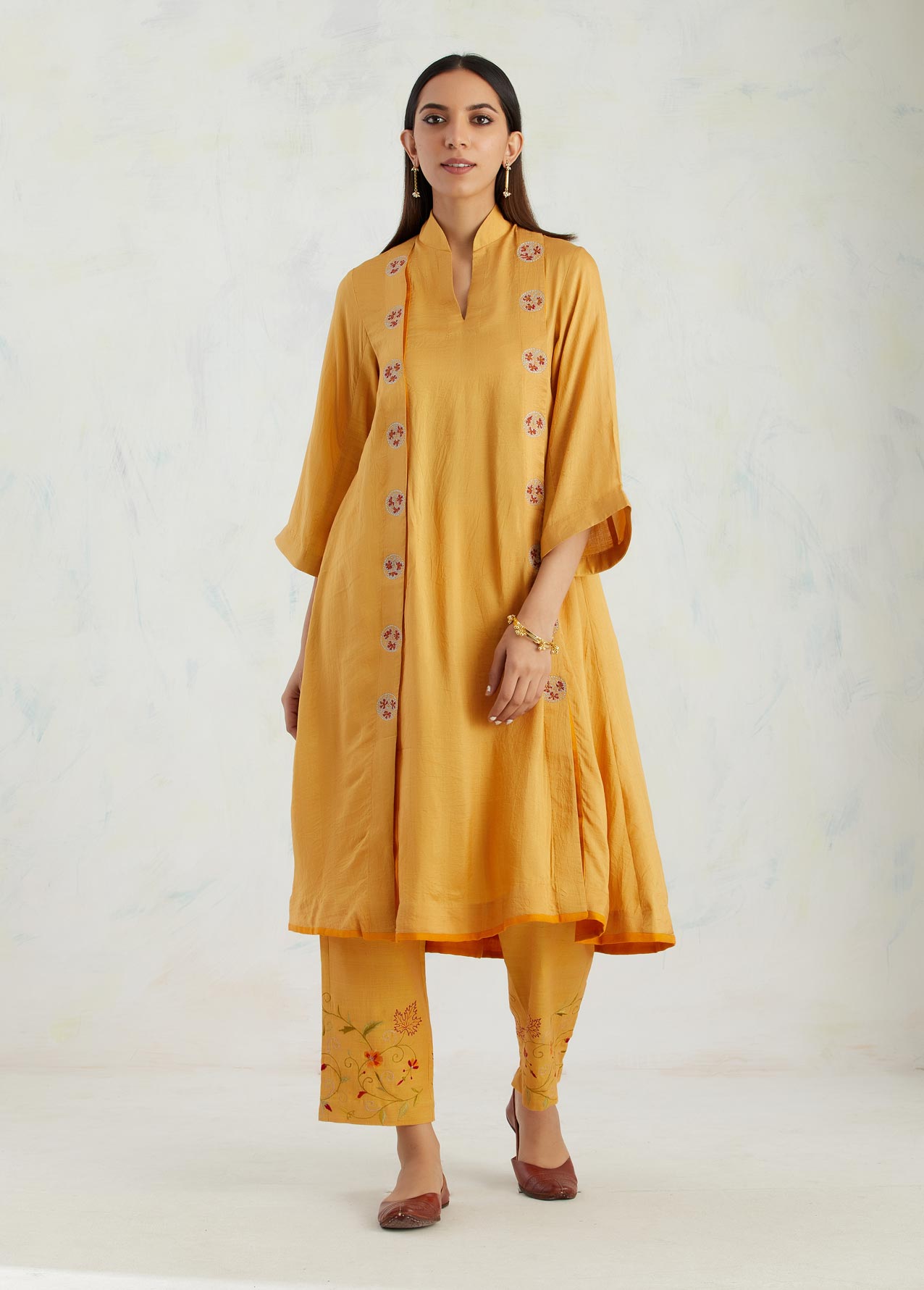 Orange Tulip Kurta Set