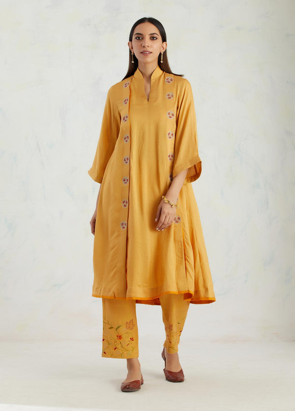 Orange Tulip Kurta Set