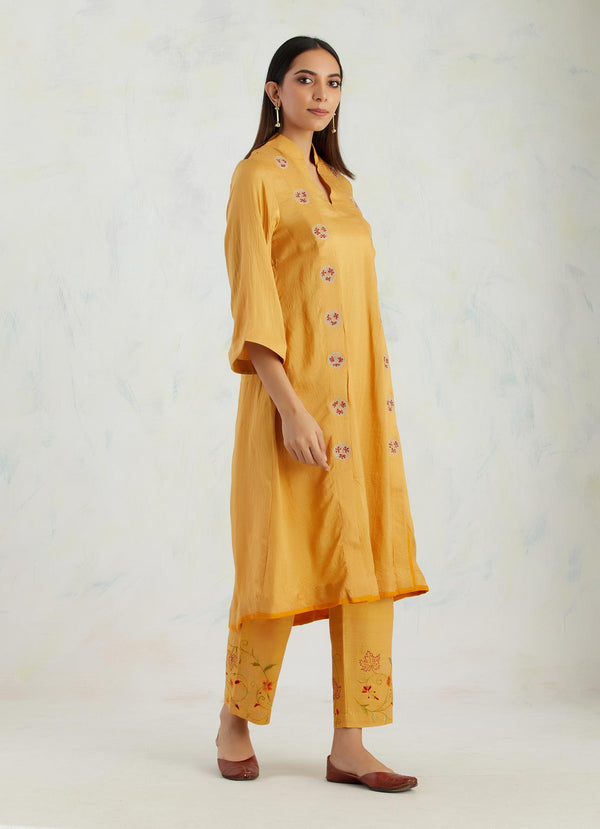 Orange Tulip Kurta Set