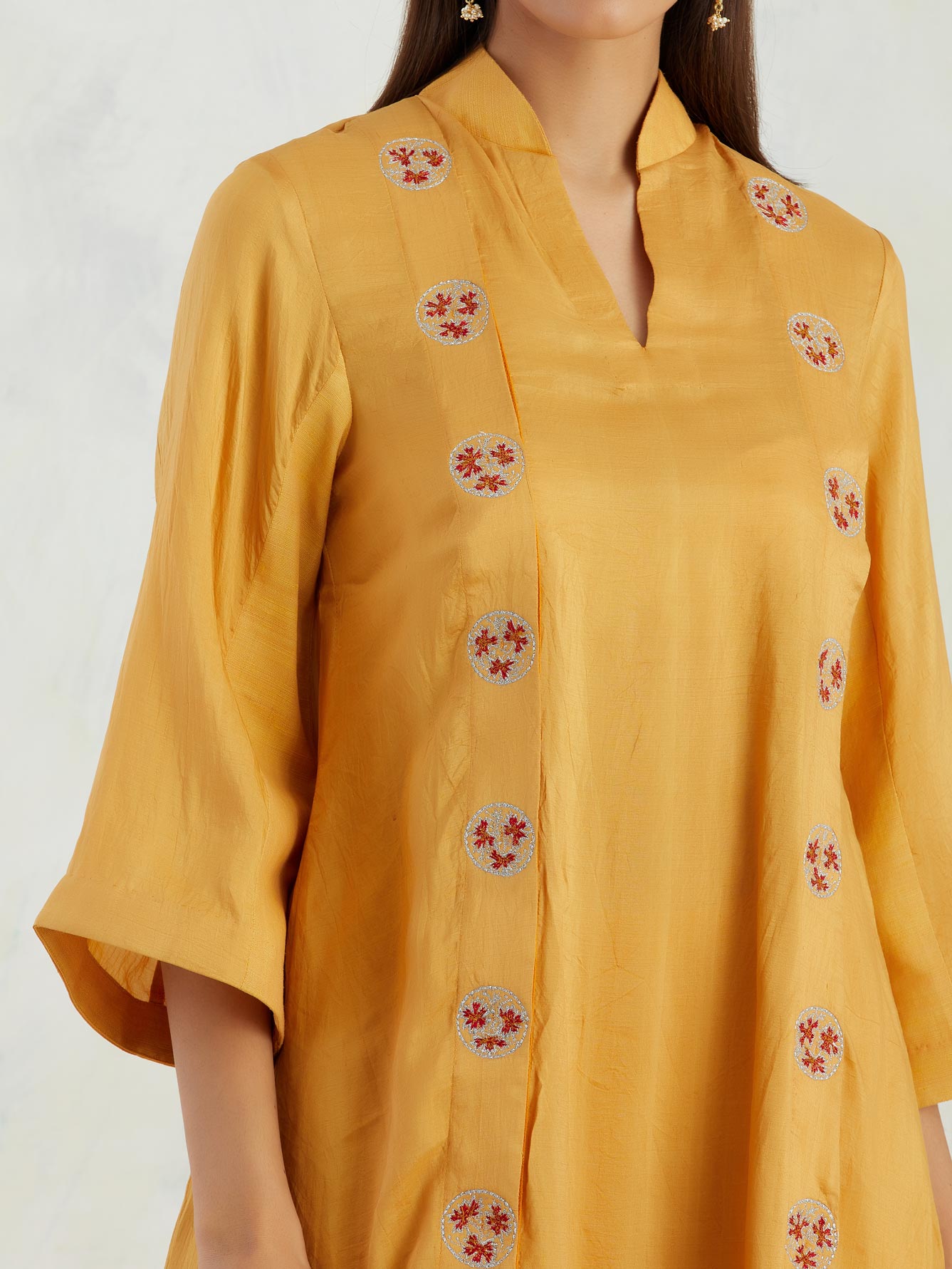 Orange Tulip Kurta Set