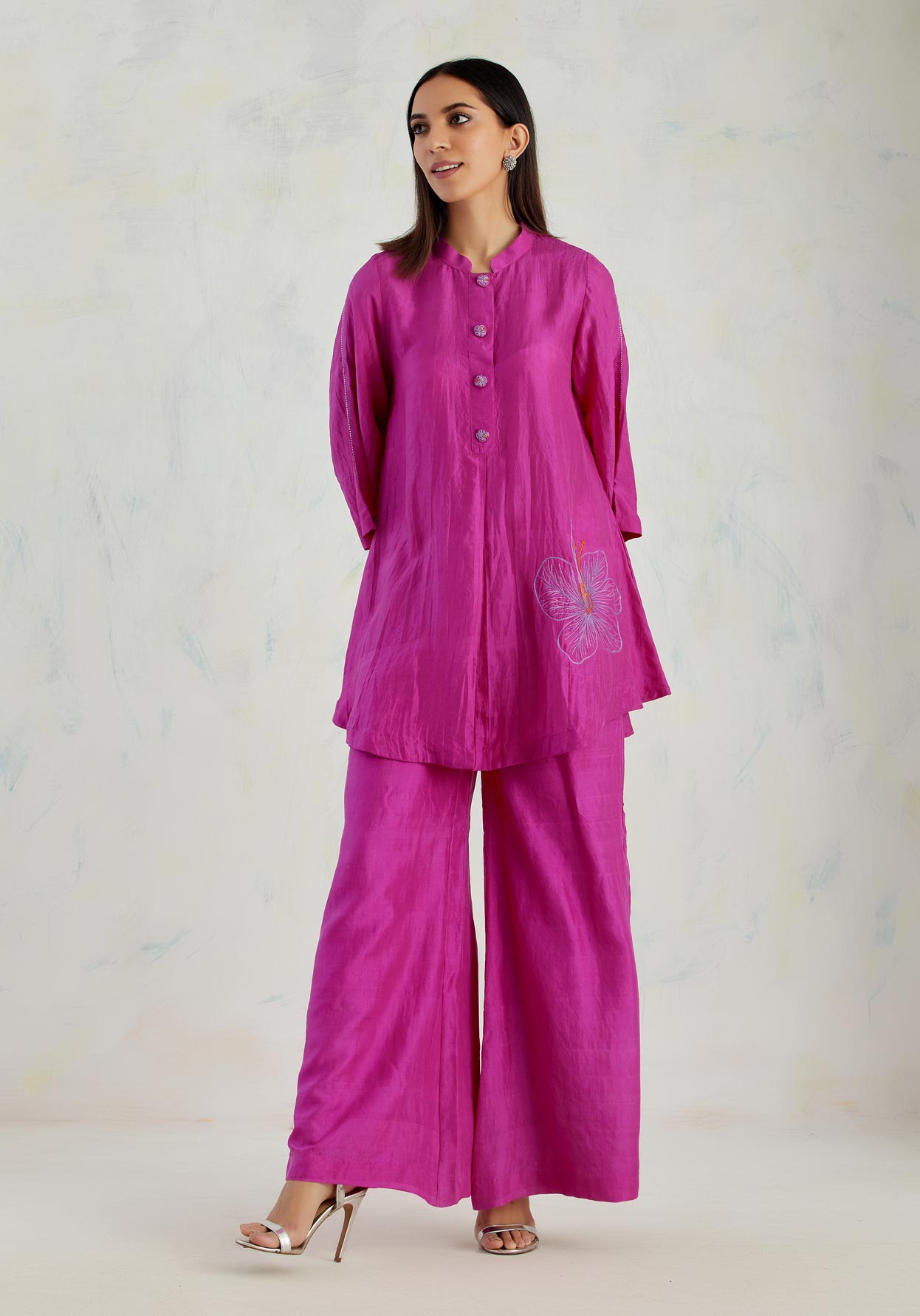 Zafran Fuschia Kurta Set