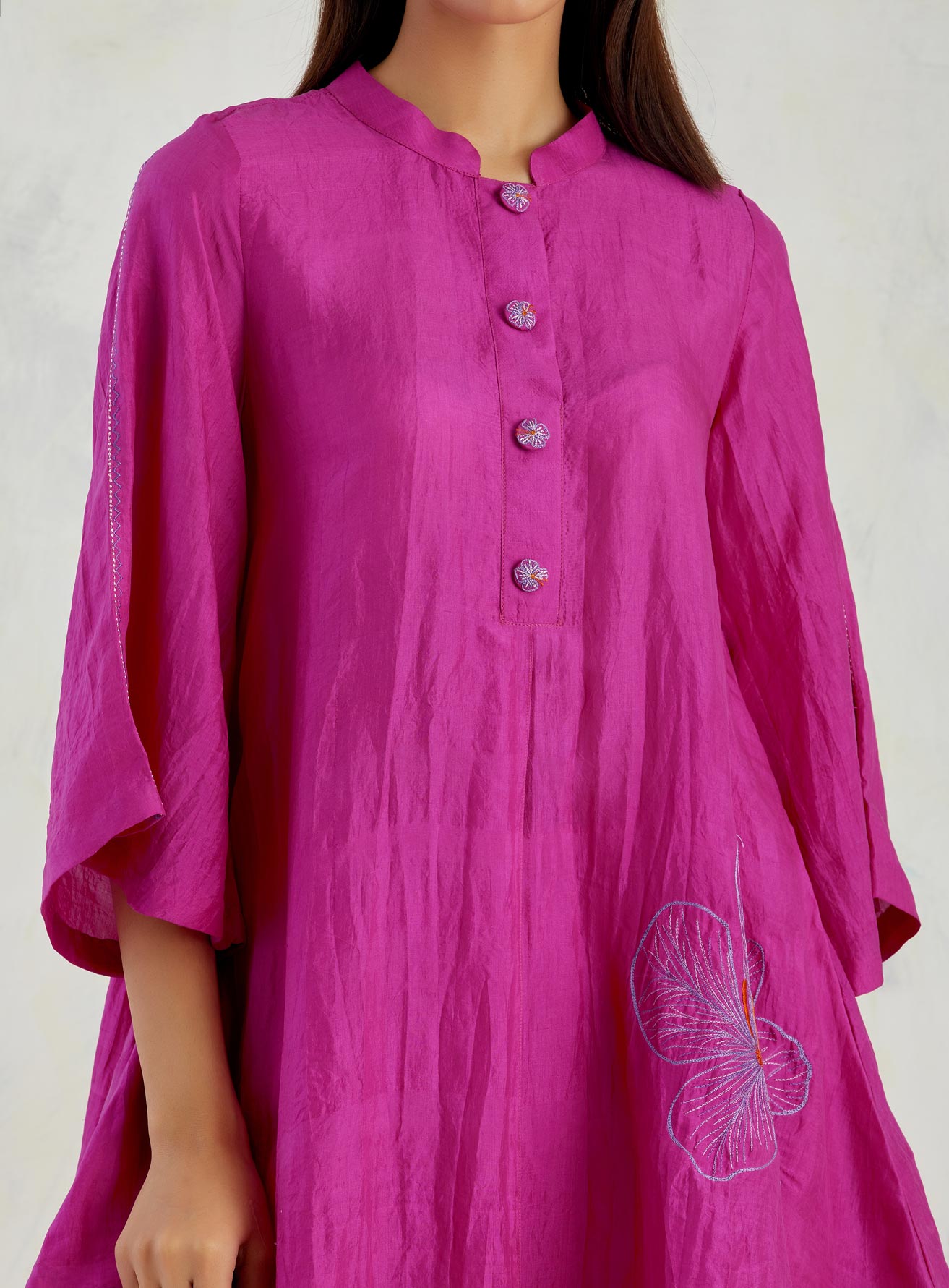 Zafran Fuschia Kurta Set