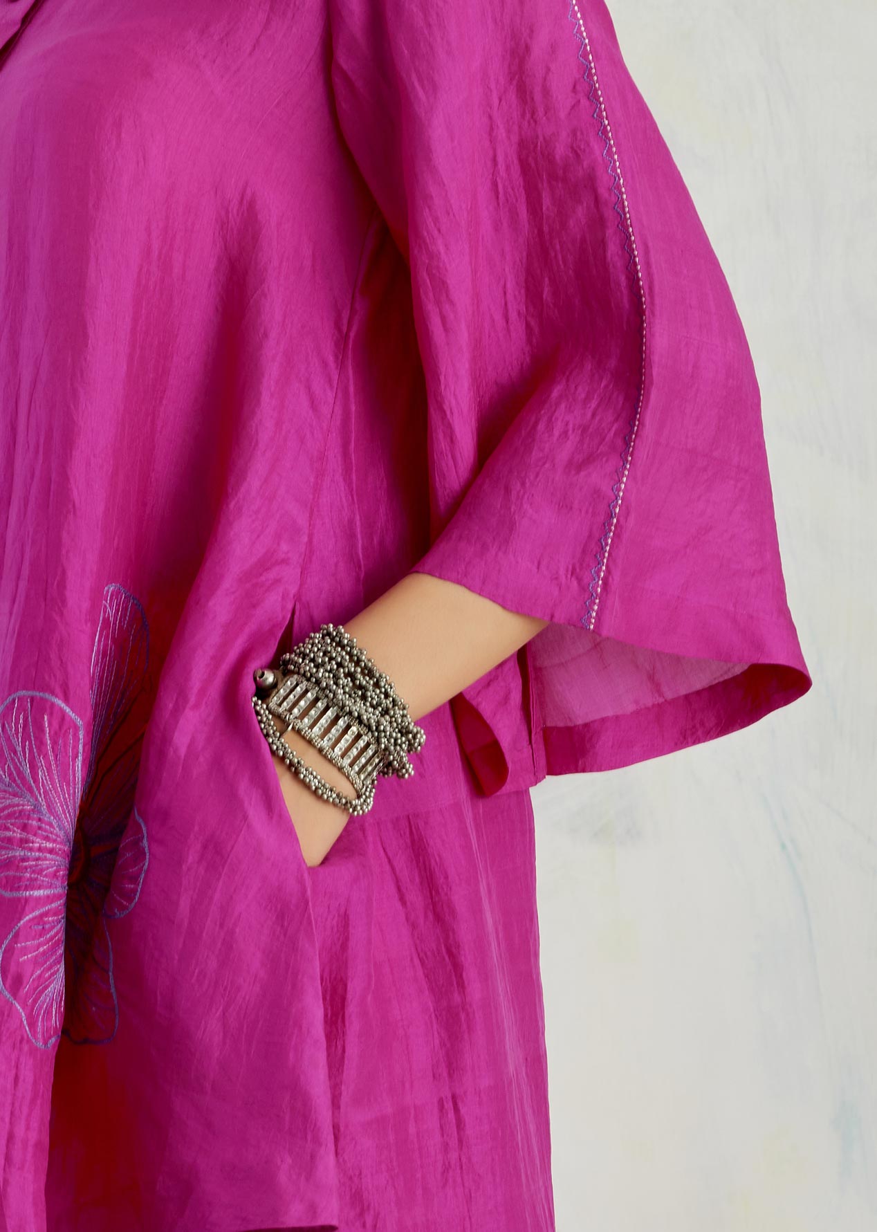 Zafran Fuschia Kurta Set