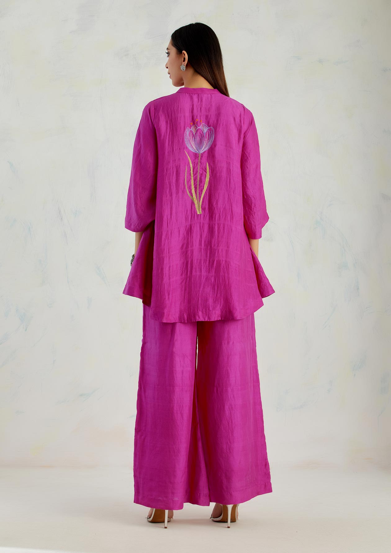 Zafran Fuschia Kurta Set
