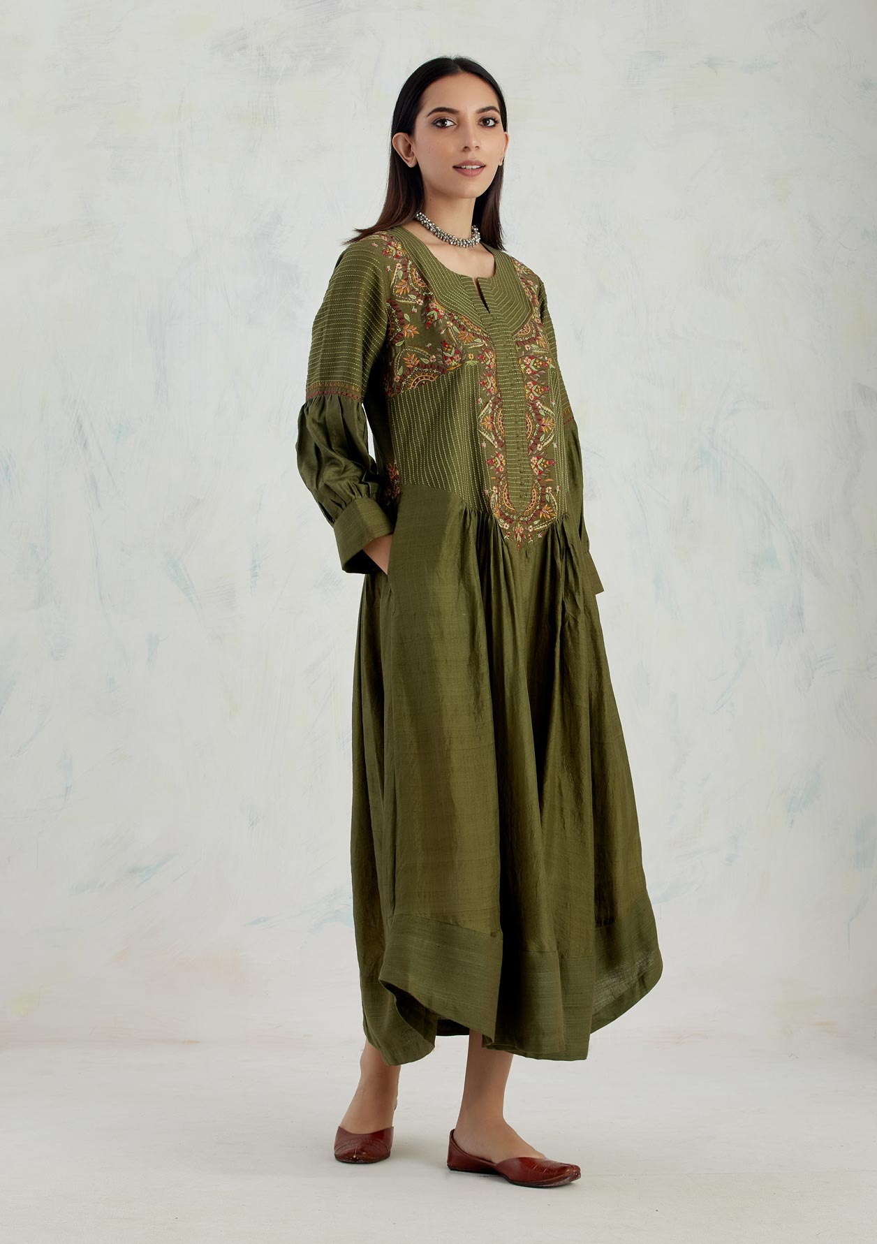 Sozni Green Dress