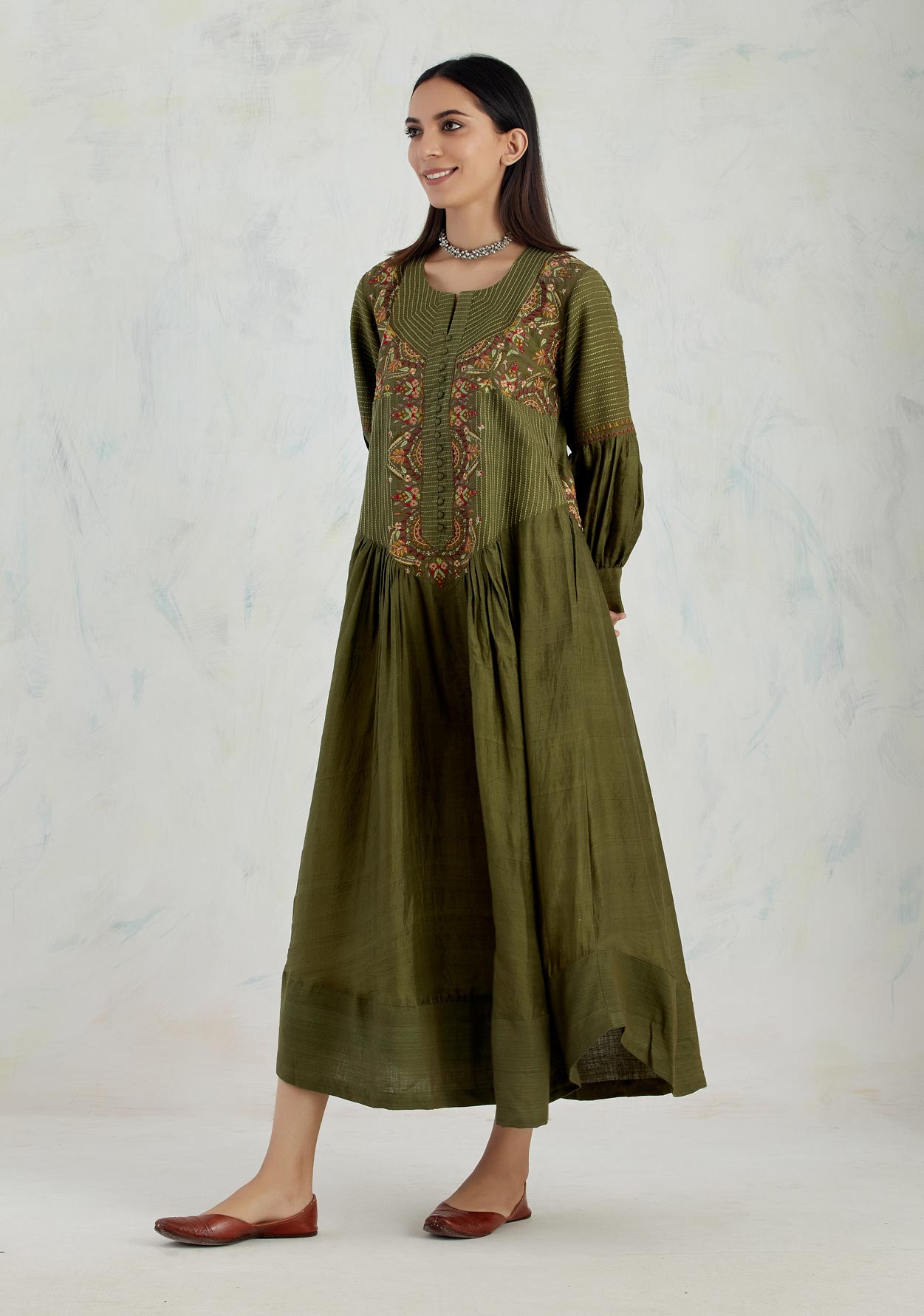 Sozni Green Dress