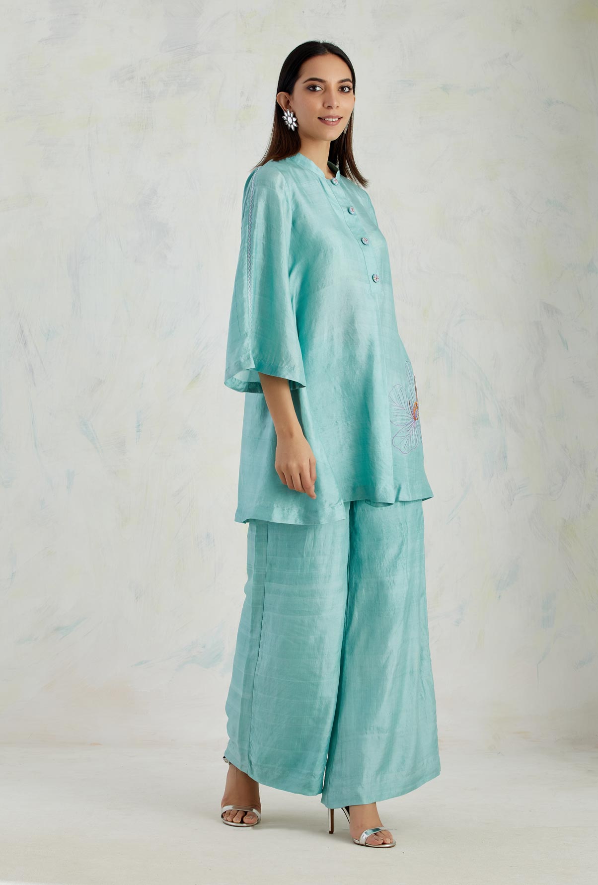 Sind Aqua Kurta Set