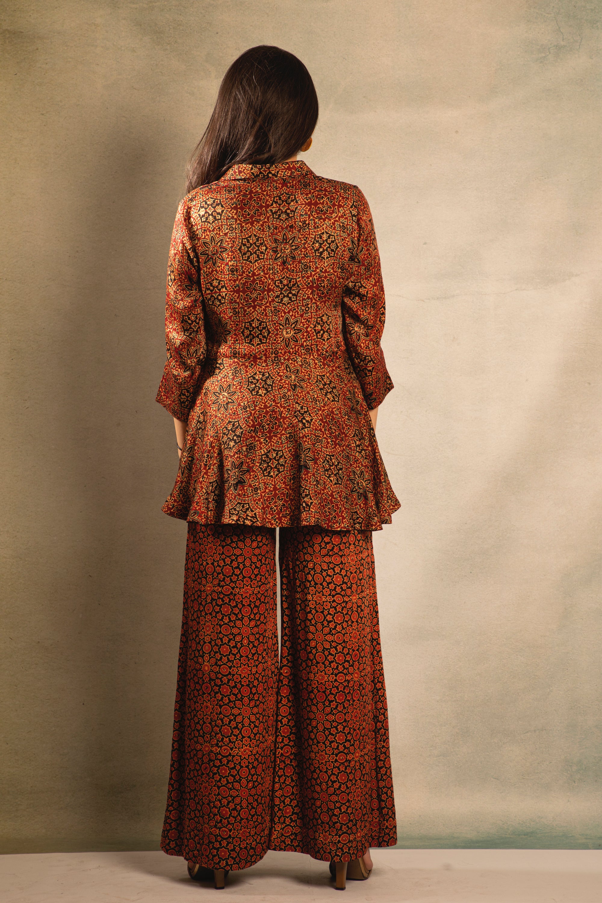 Rust Twilight Printed Shirt with Pant