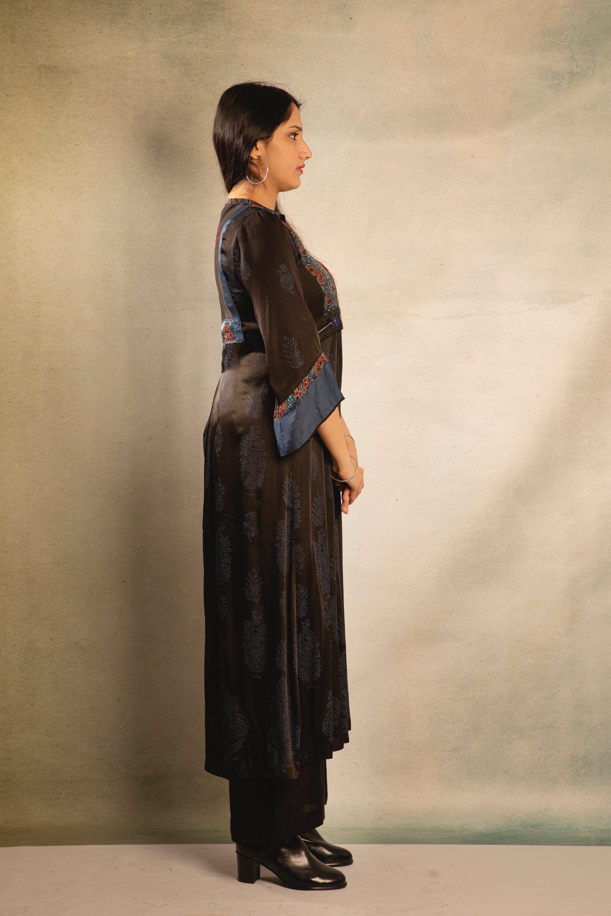 Earth Blue Embroidered Tunic