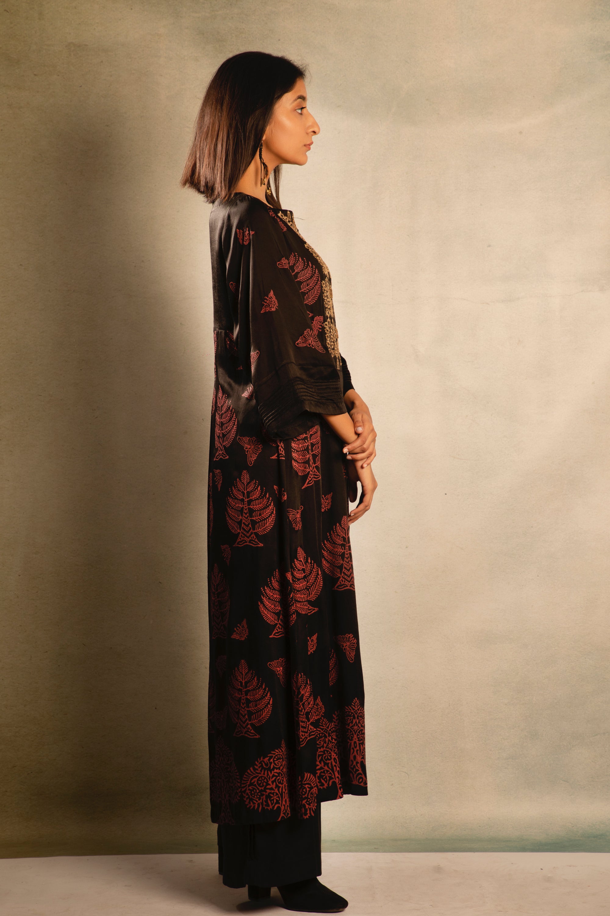 Black Moon Embroidered Tunic