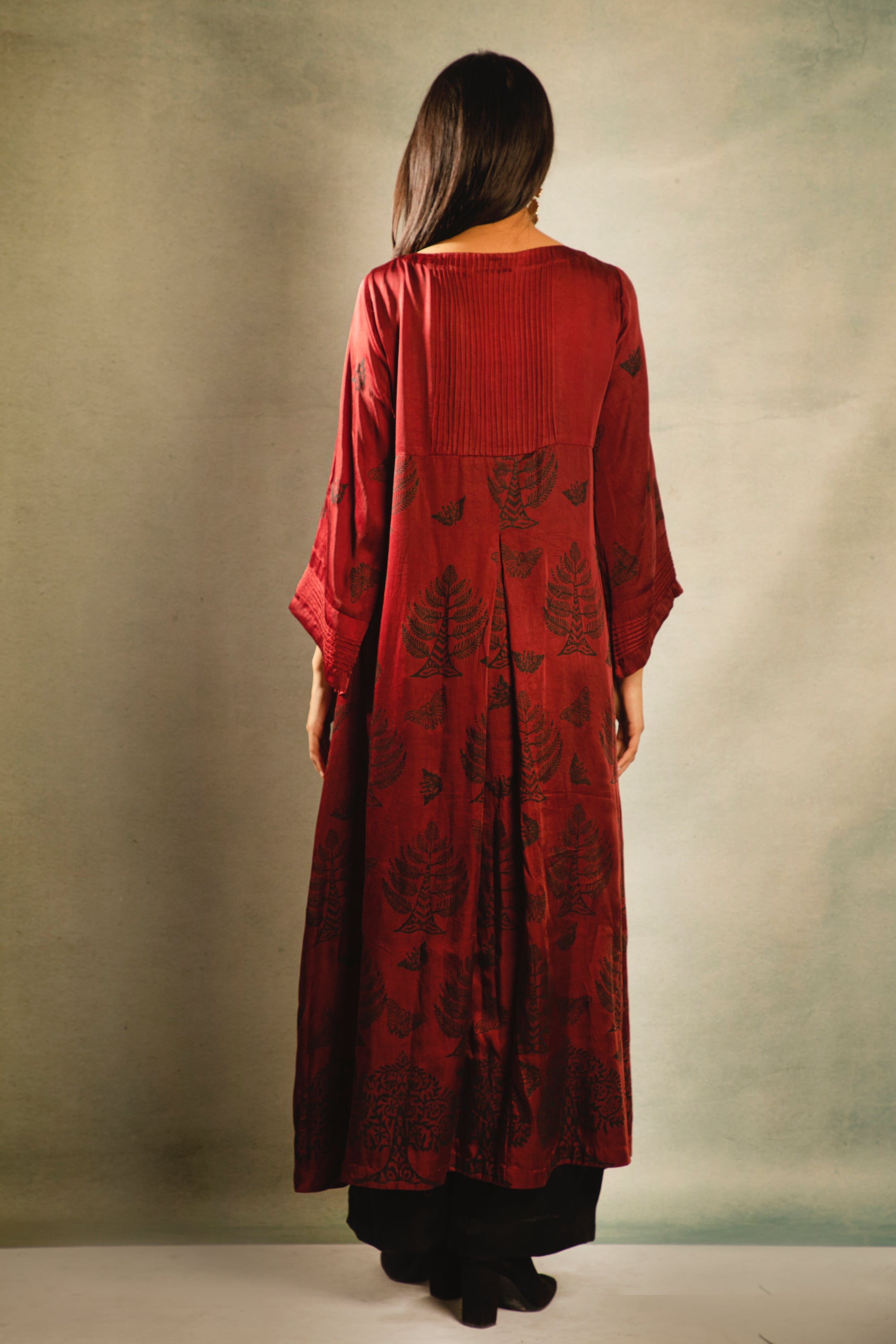 Maroon Moon Embroidered Tunic