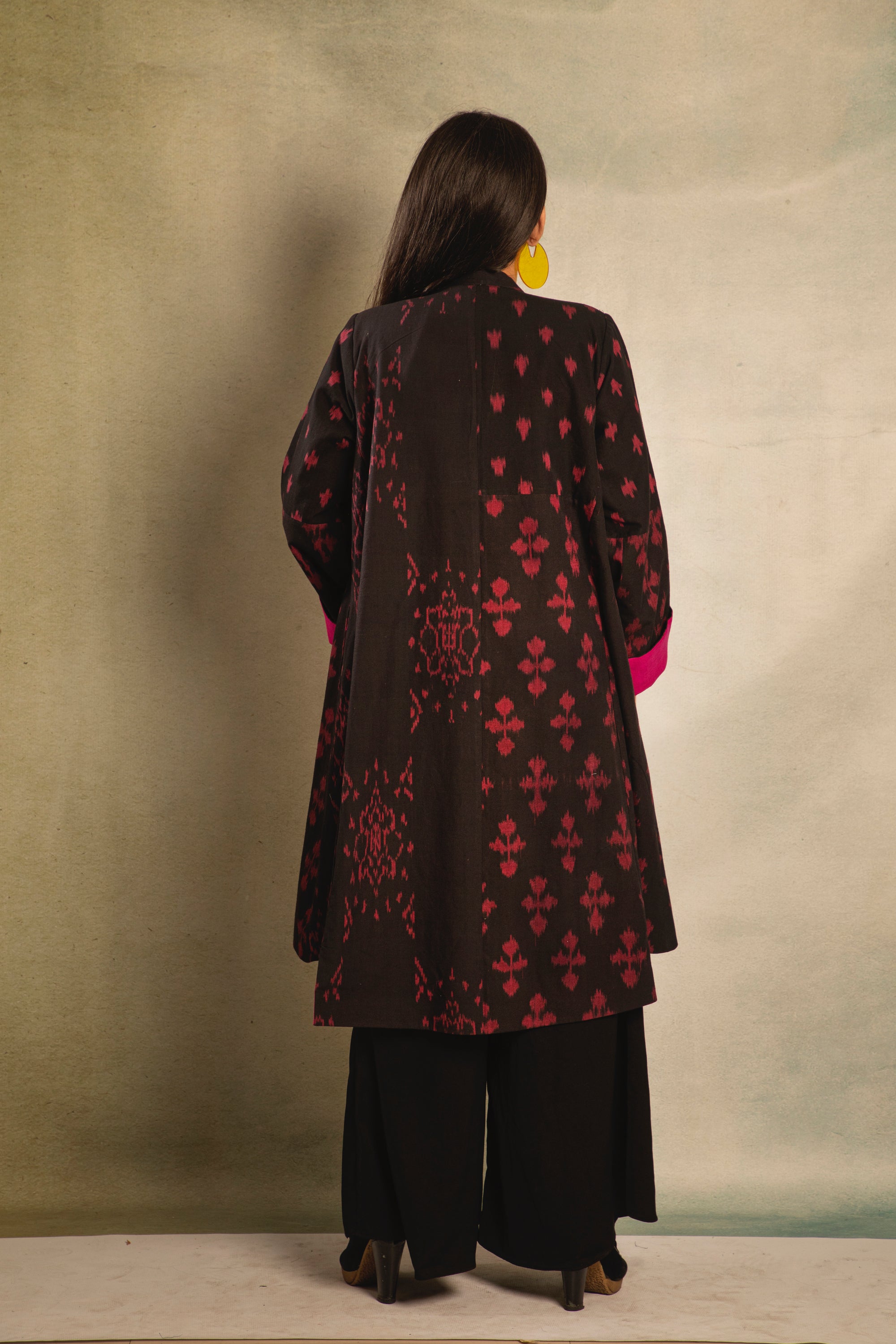 Black and Magenta Reversible Jacket