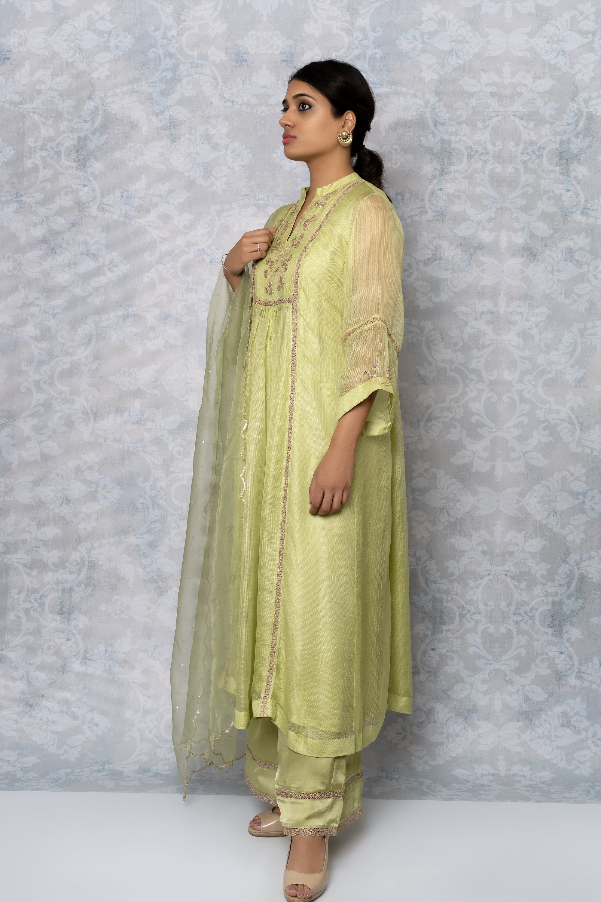 Pastel Green Roka Festive Kurta Set