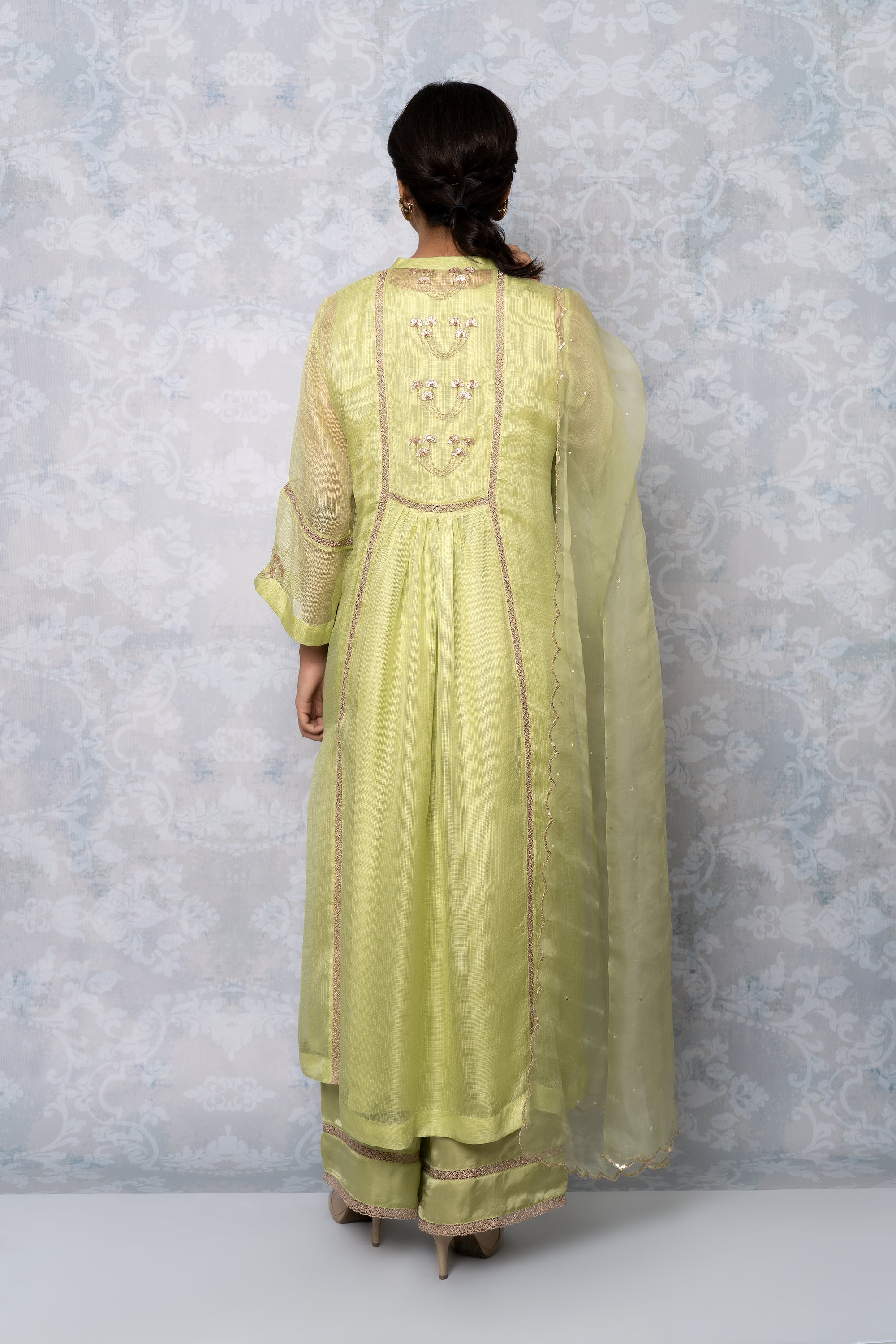 Pastel Green Roka Festive Kurta Set