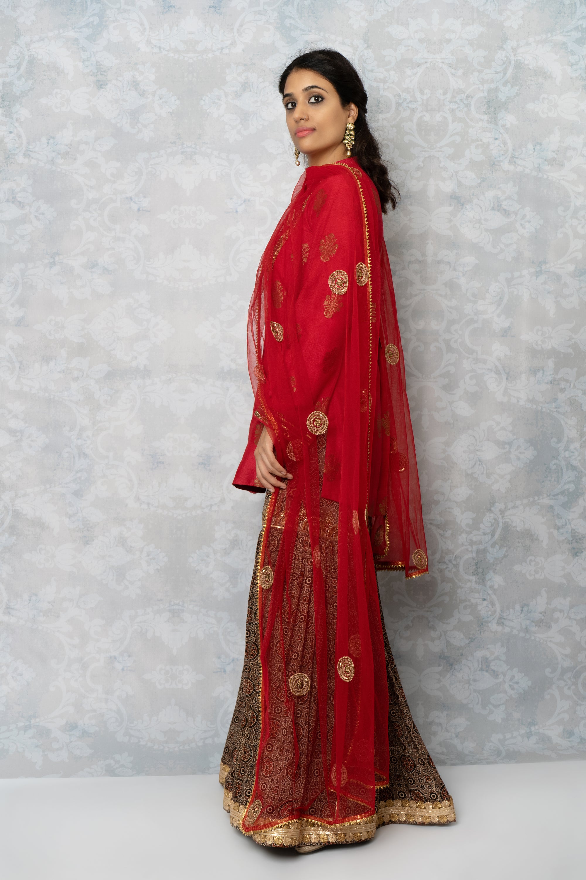 Red Shirt and Ajrak Garara