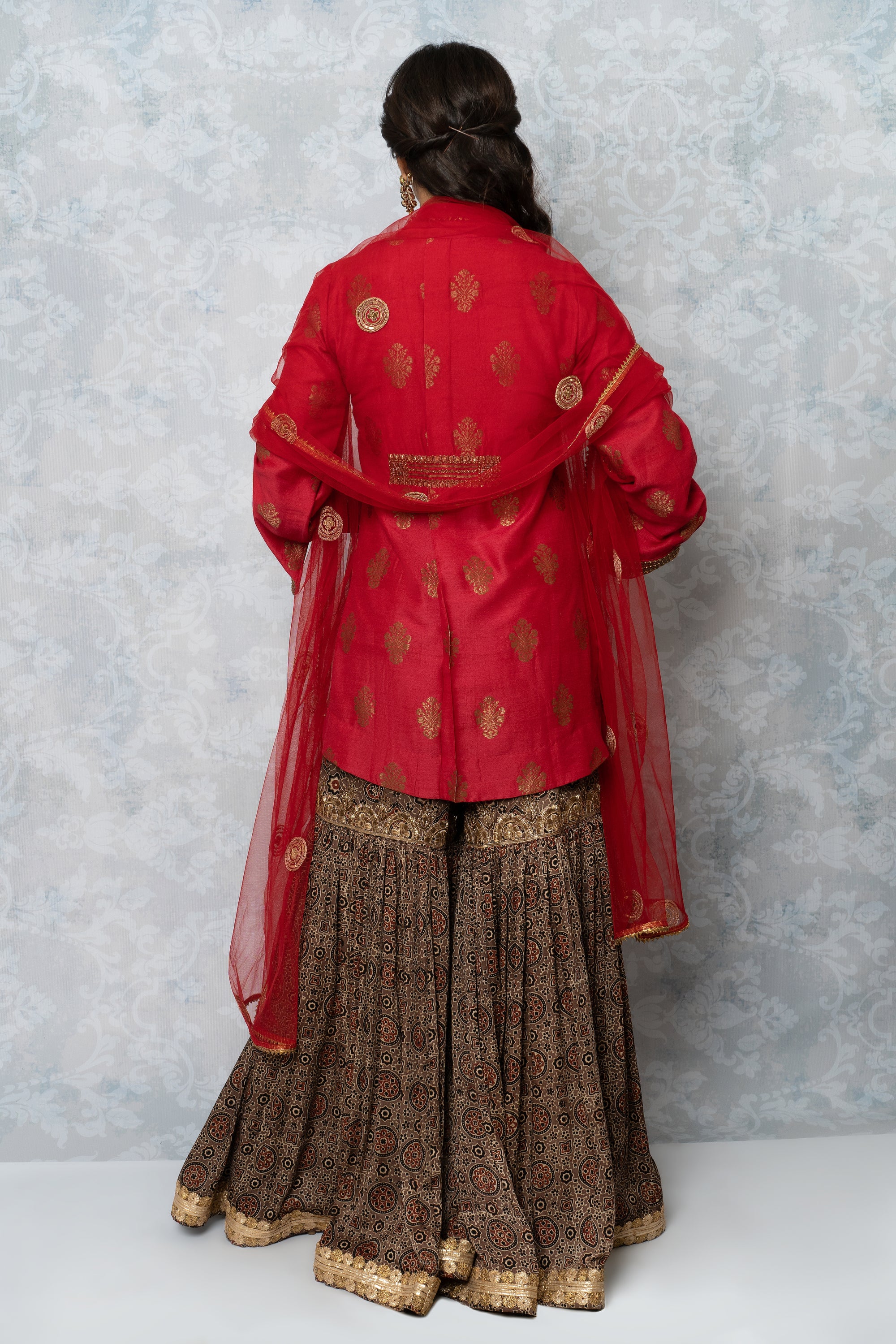 Red Shirt and Ajrak Garara