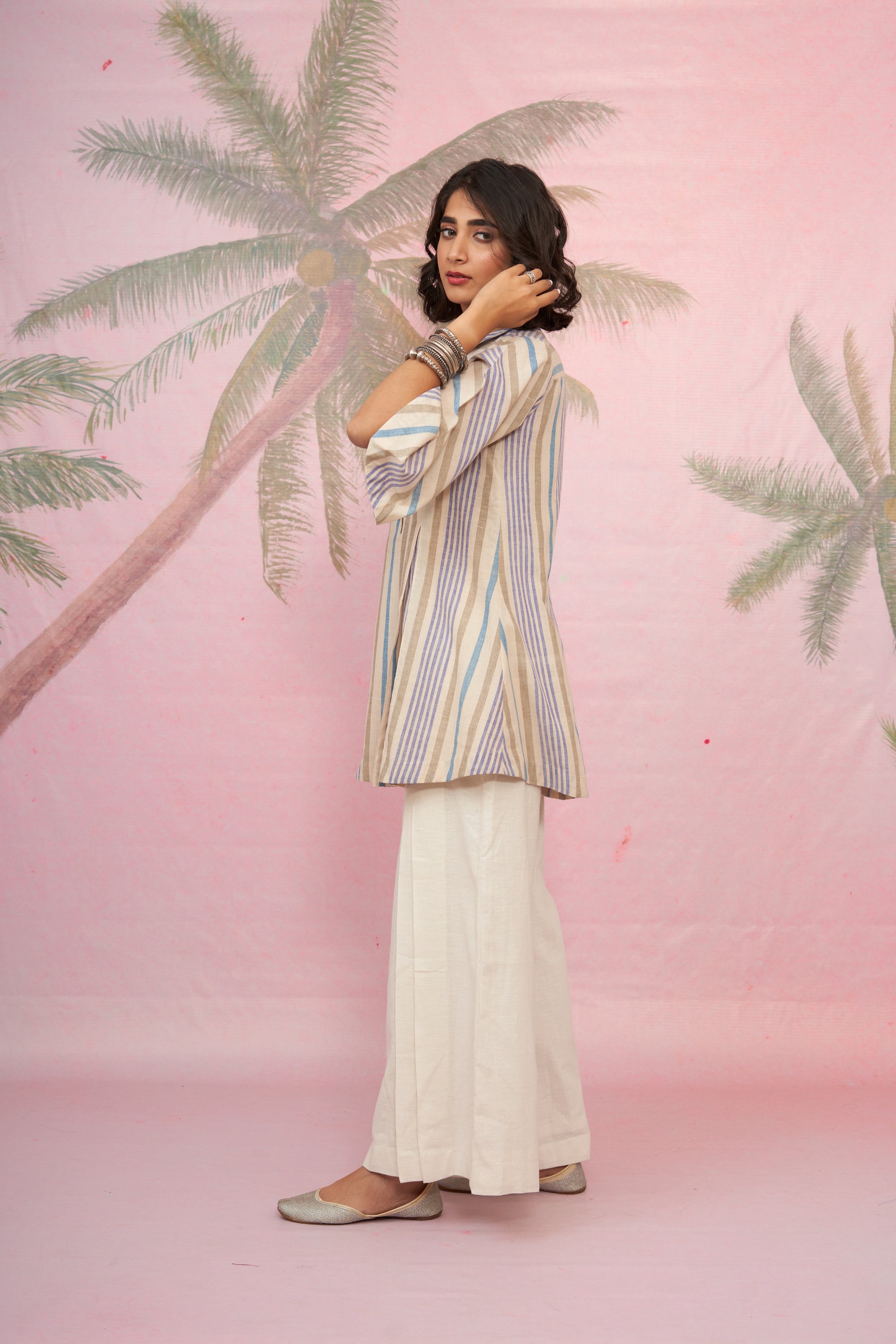 Tropical White Pants