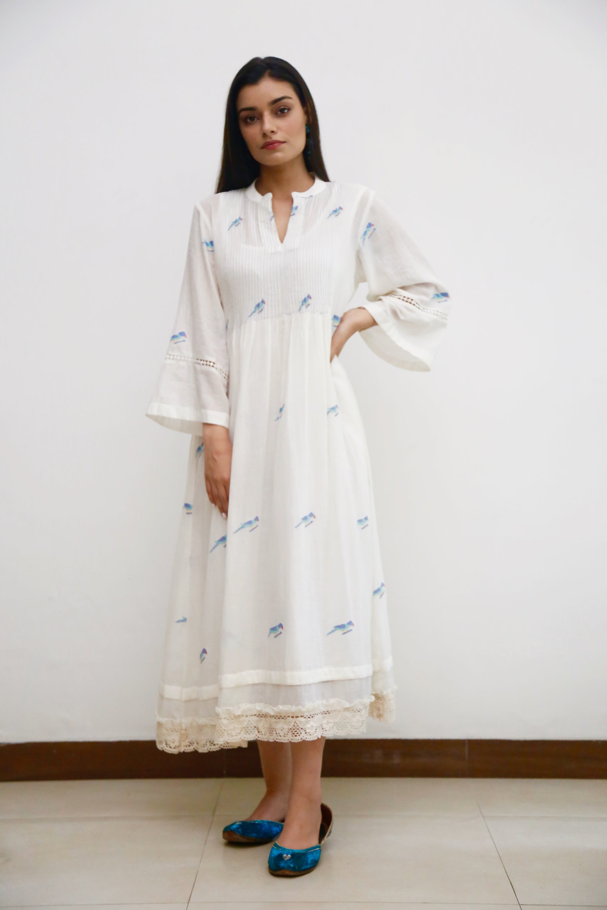 Ivory Bird Of Paradise Dress