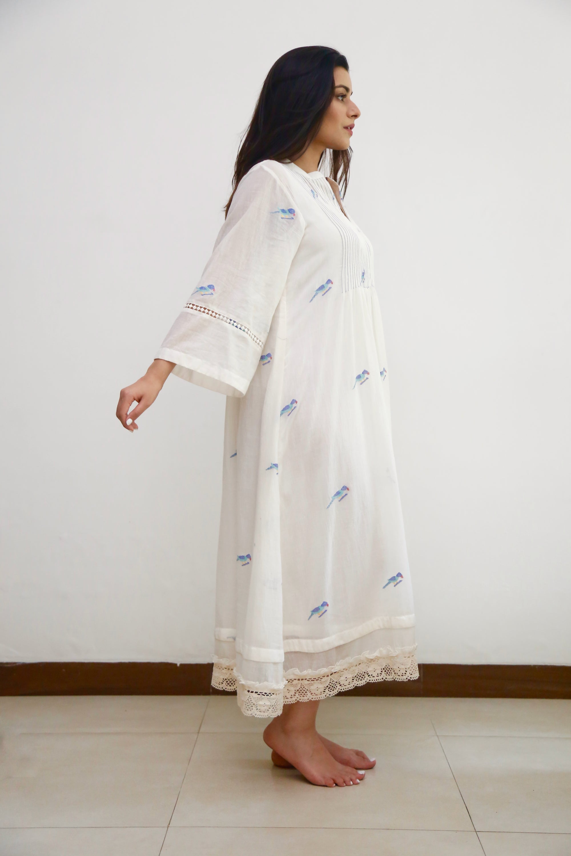 Ivory Bird Of Paradise Dress