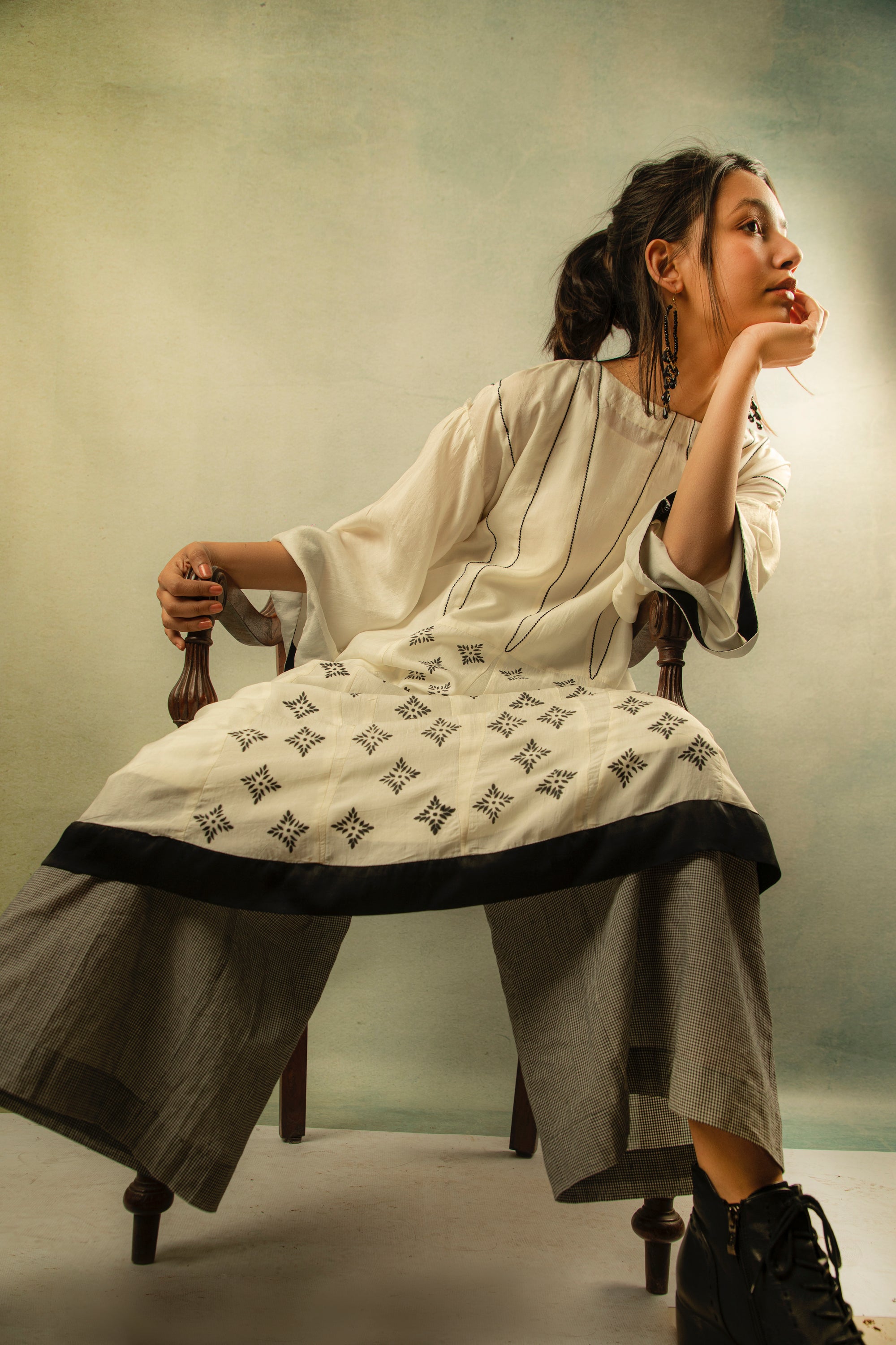 Off White Blossom Dress