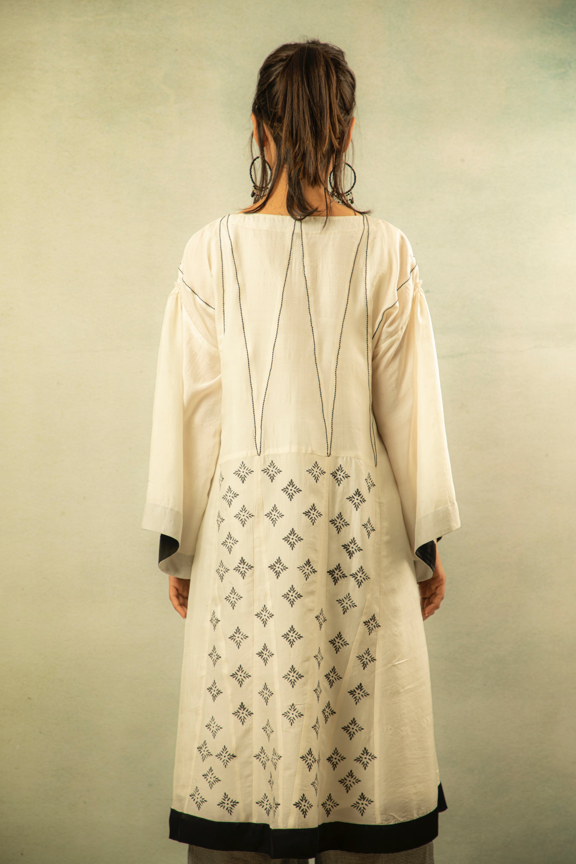 Off White Blossom Dress