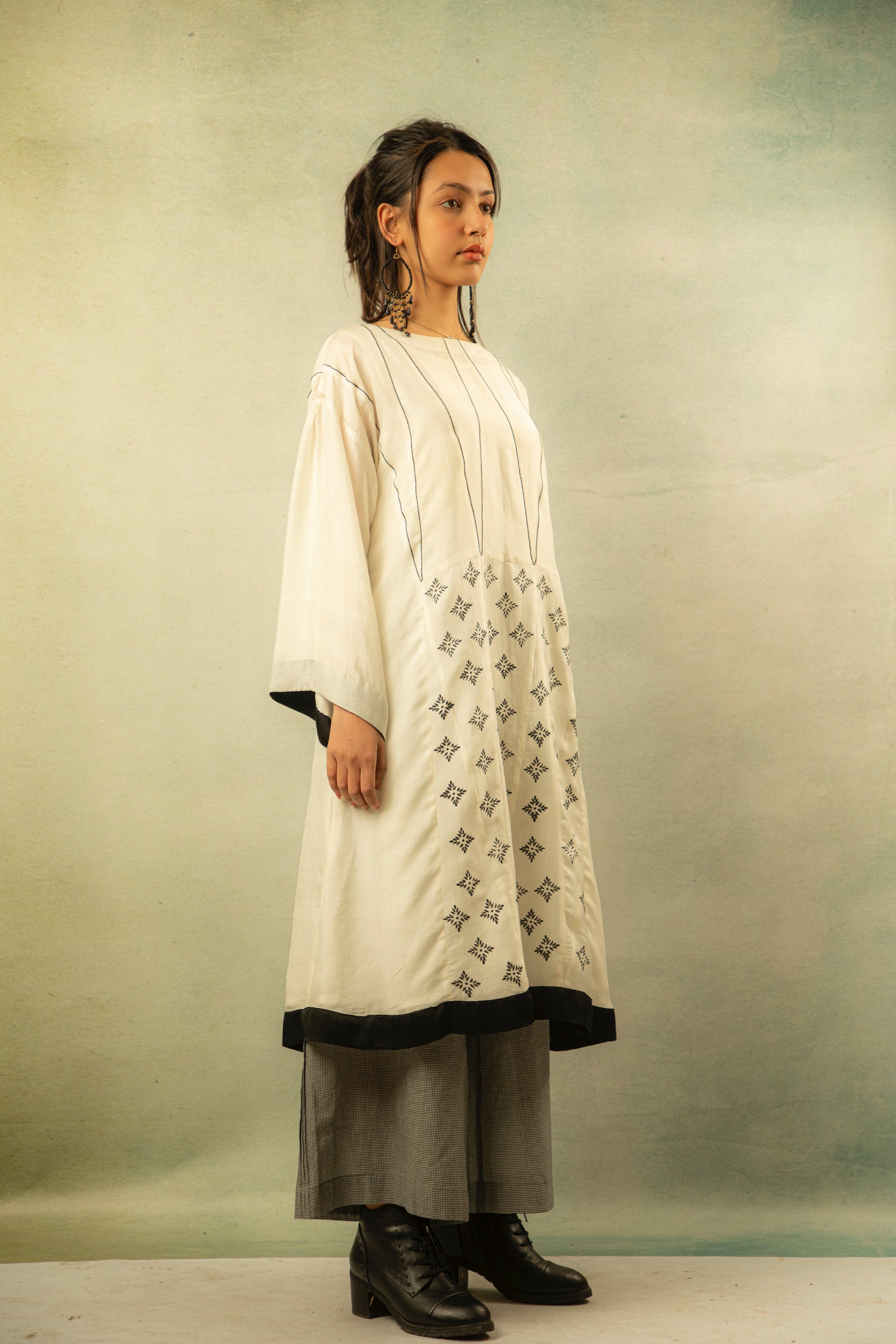 Off White Blossom Dress