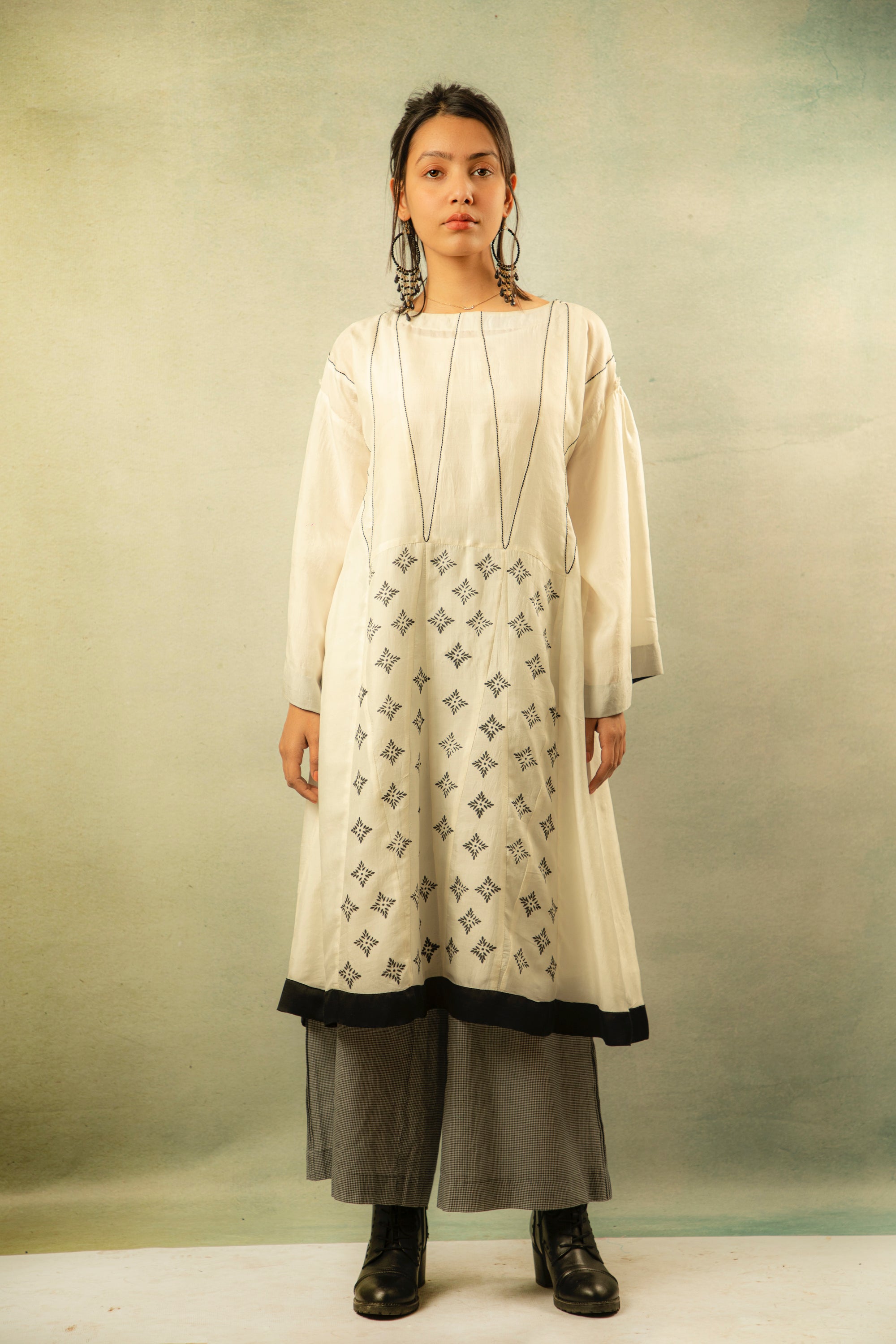 Off White Blossom Dress