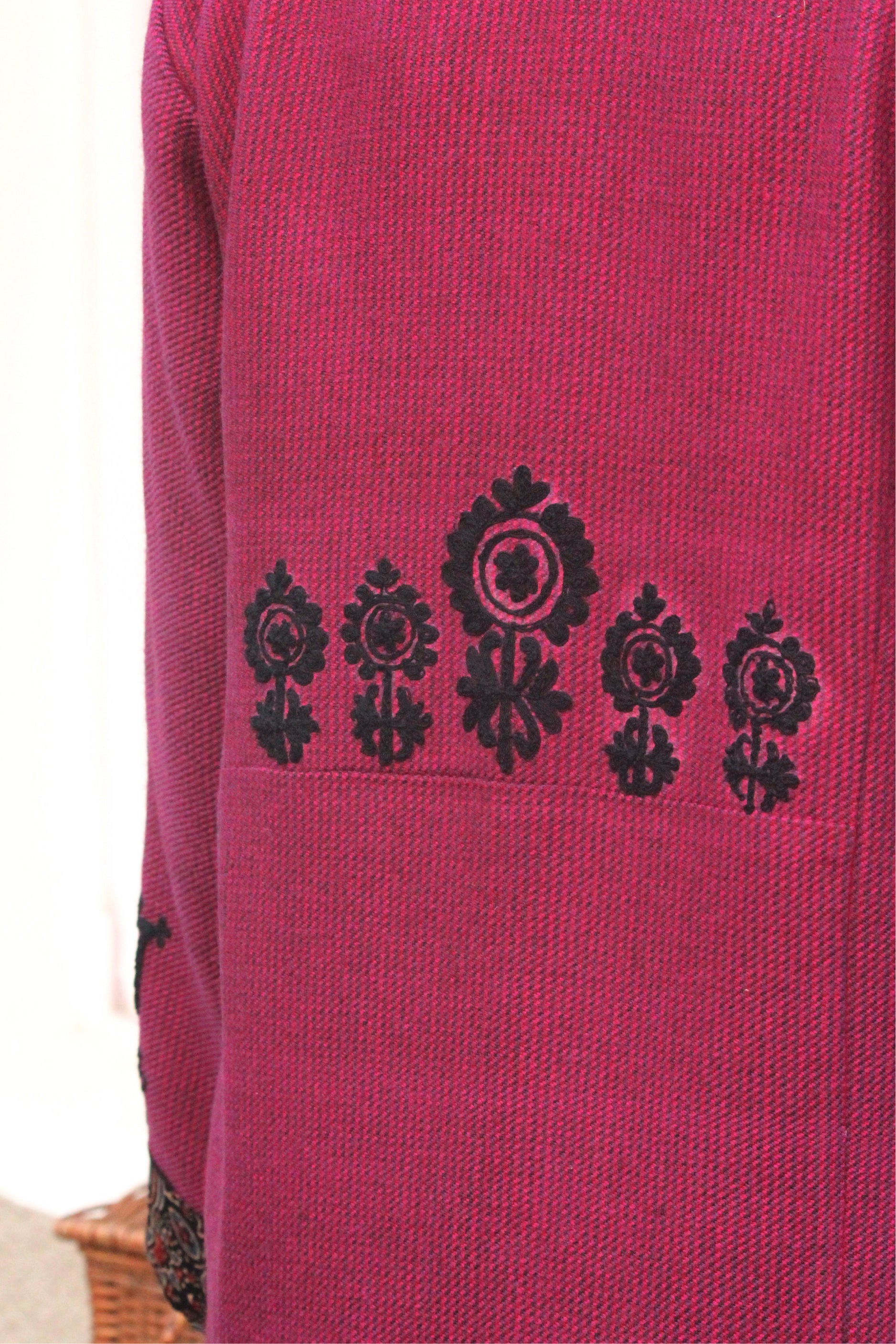 Majenta Tweed Jacket with Ajrak lining