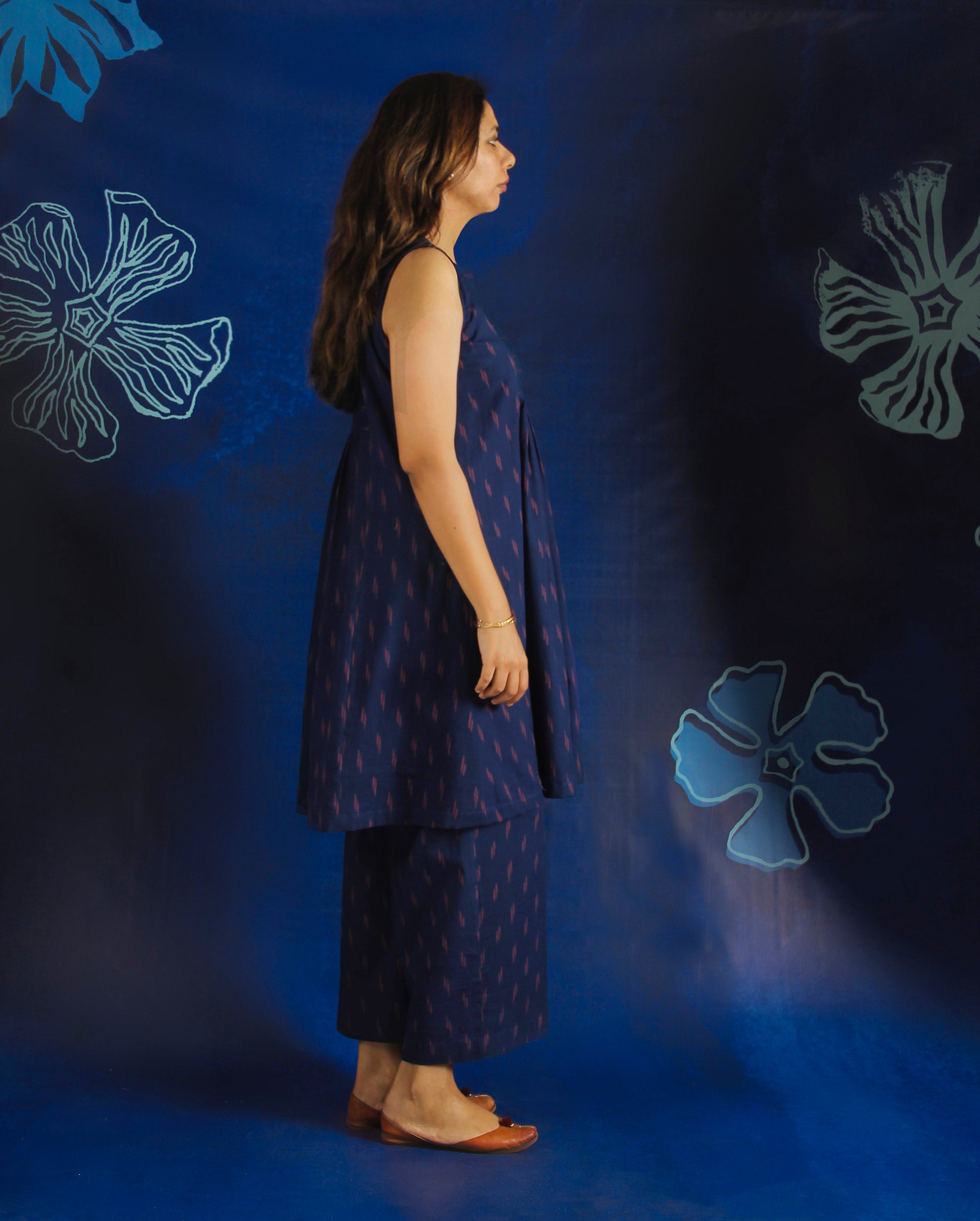 Blue Ikat Dress