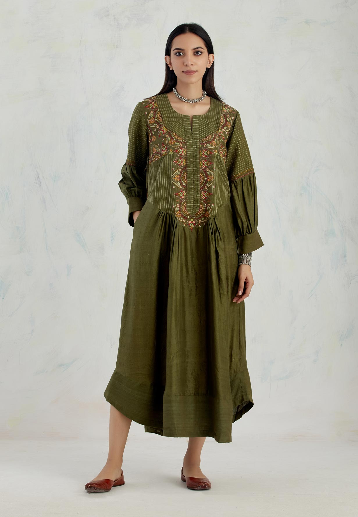 Sozni Green Dress