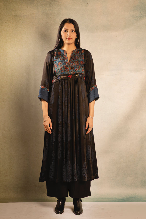 Earth Blue Embroidered Tunic