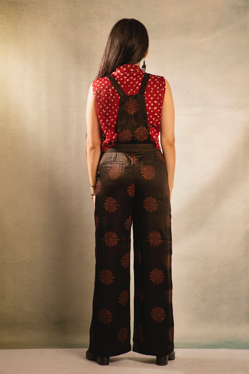 Black and Red Dusk Jumpsuit with Top