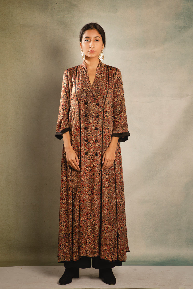 Brown Ara Printed Dress