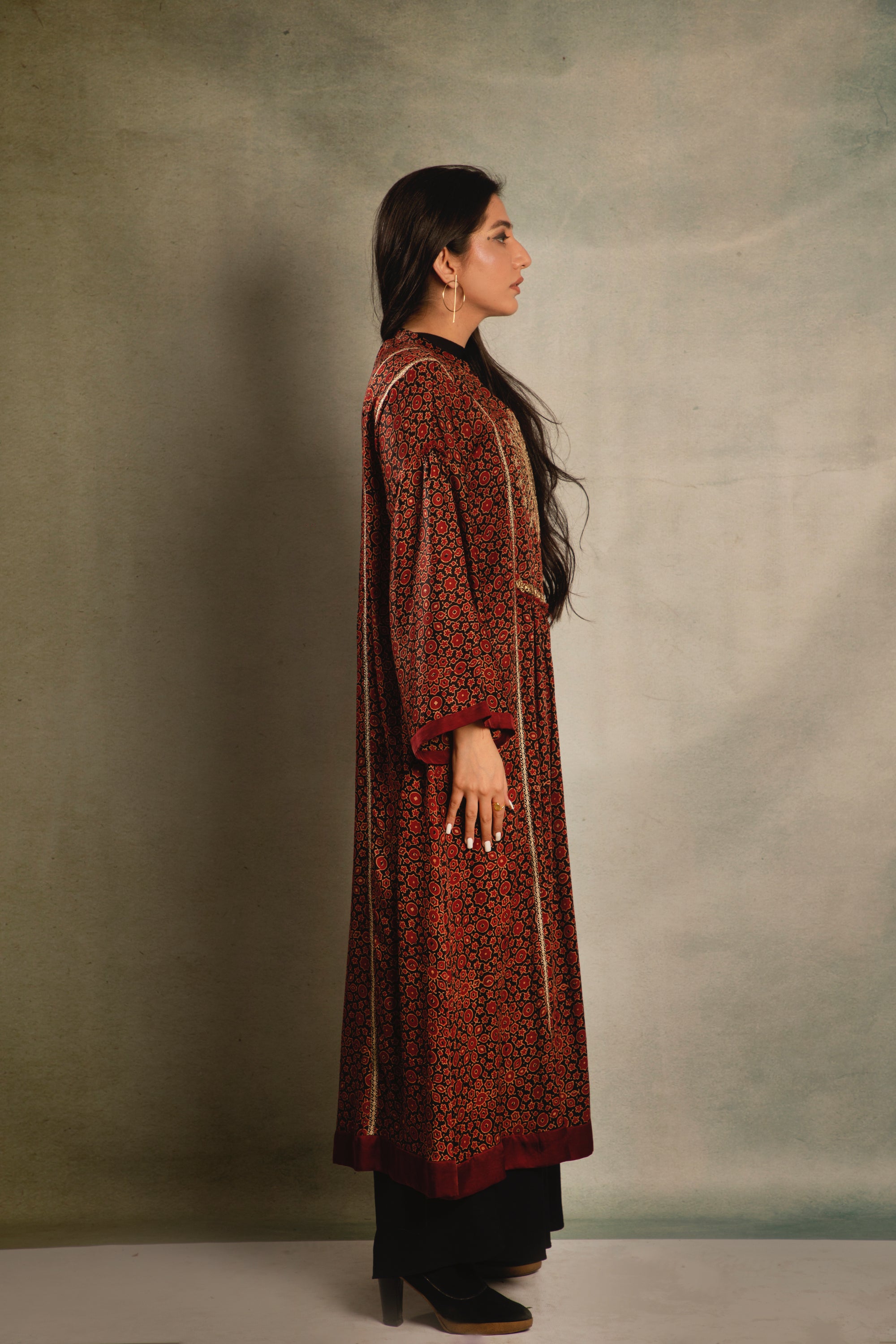 Rust Sunset Embroidered Tunic