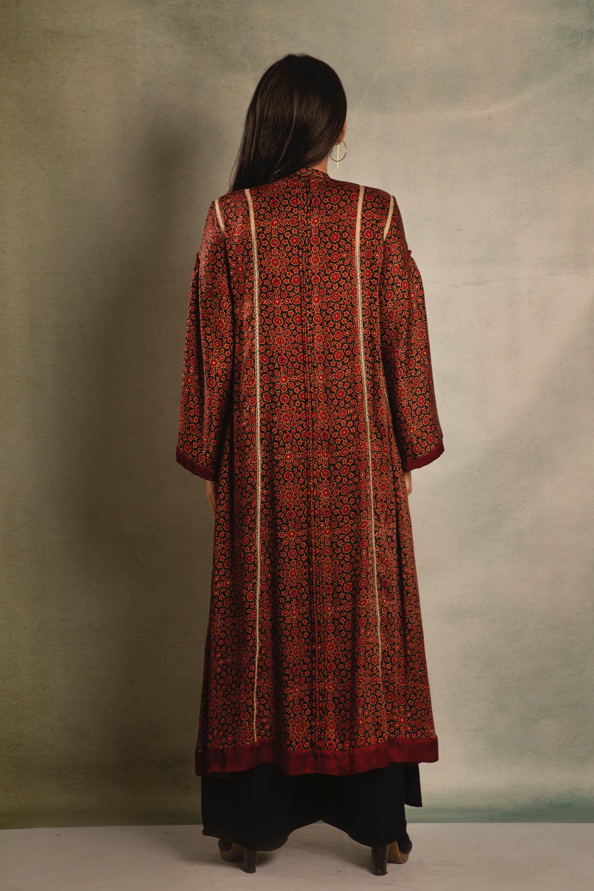 Rust Sunset Embroidered Tunic