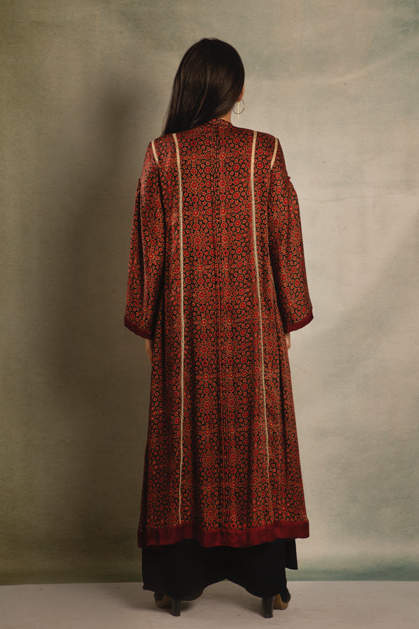 Rust Sunset Embroidered Tunic