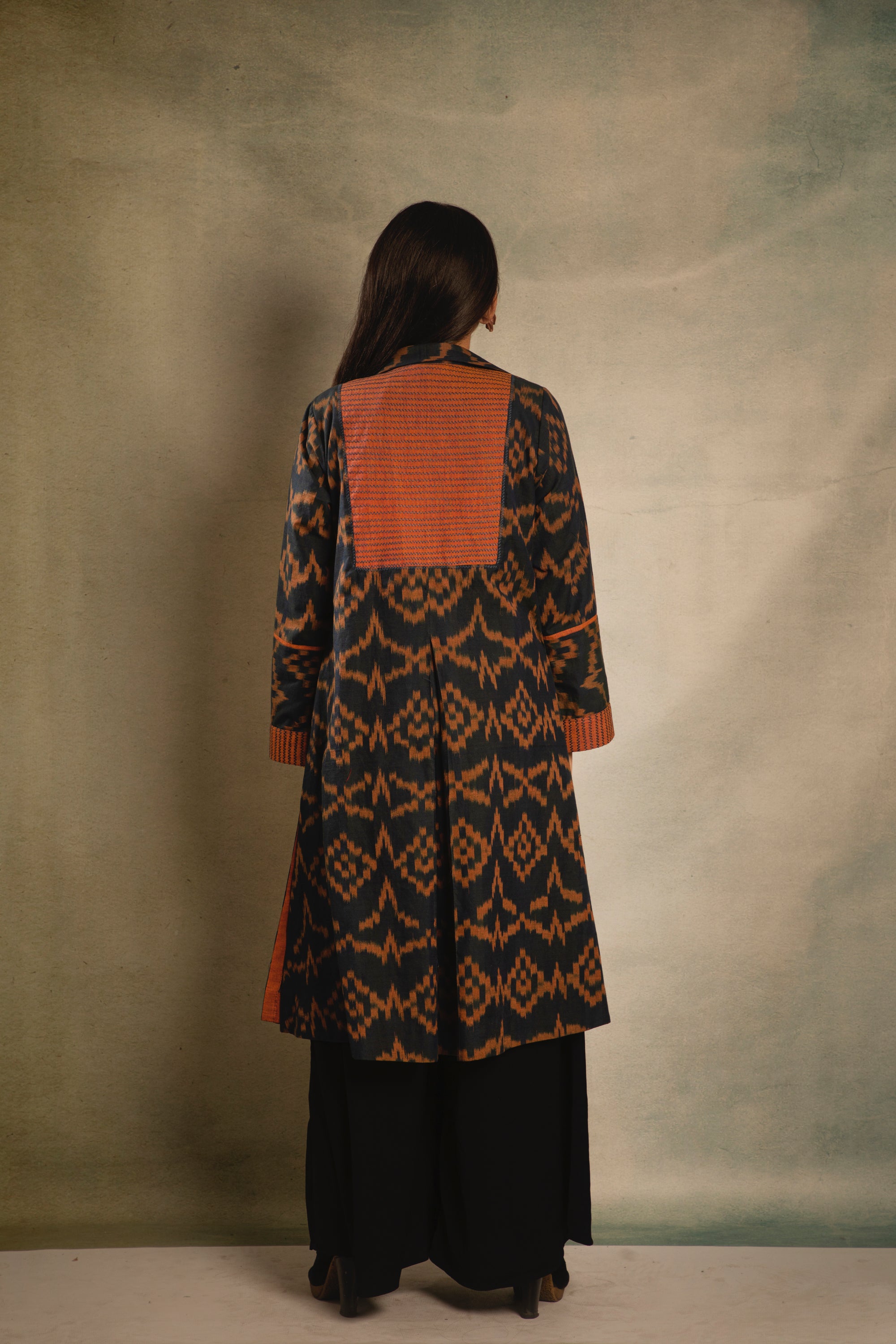 Green and Rust Overlay with Embroidered Patch