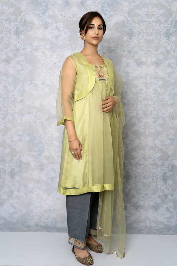 Pastel Green Shagun Kurta Set