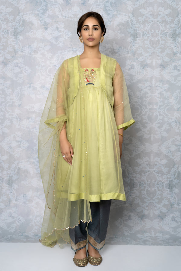 Pastel Green Shagun Kurta Set
