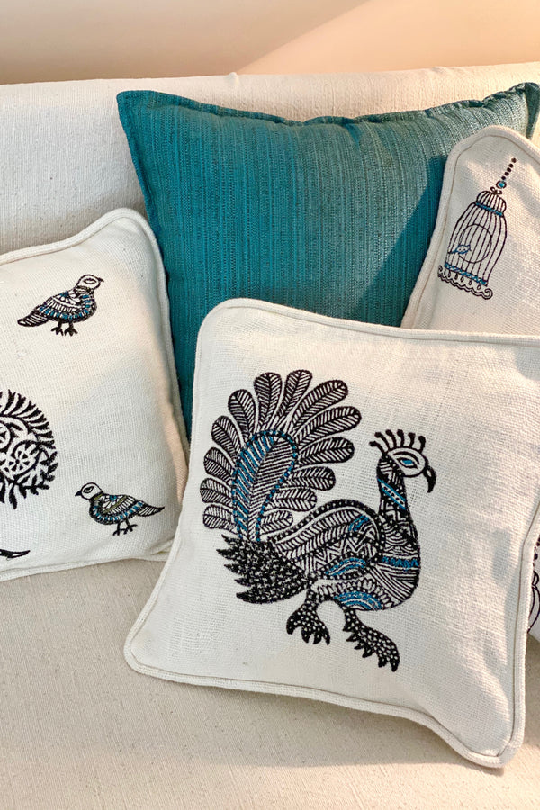The Peacock Cushion Cover