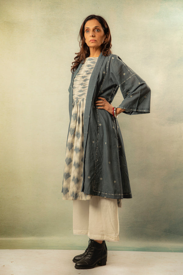 Grey Kimono Dots Overlay