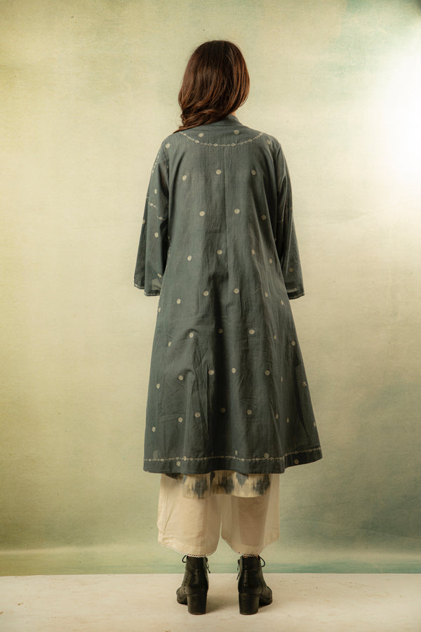 Grey Kimono Dots Overlay