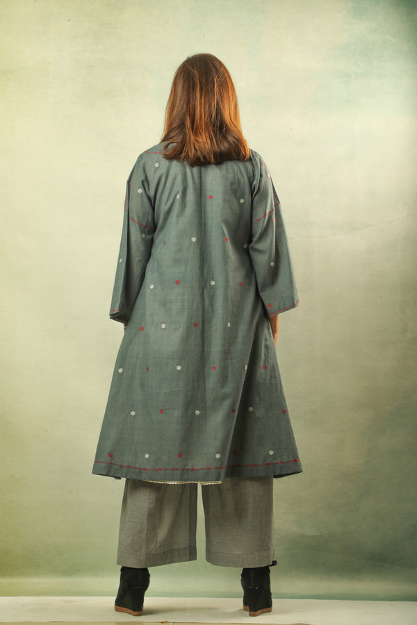 Grey Kimono Dots Overlay