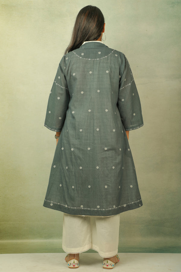 Grey Kimono Dots Overlay