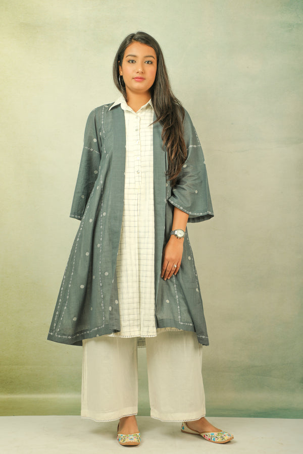 Grey Kimono Dots Overlay
