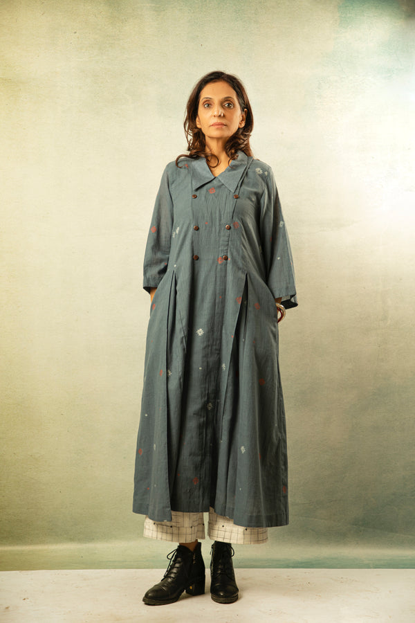 Grey Sage Collar Dress