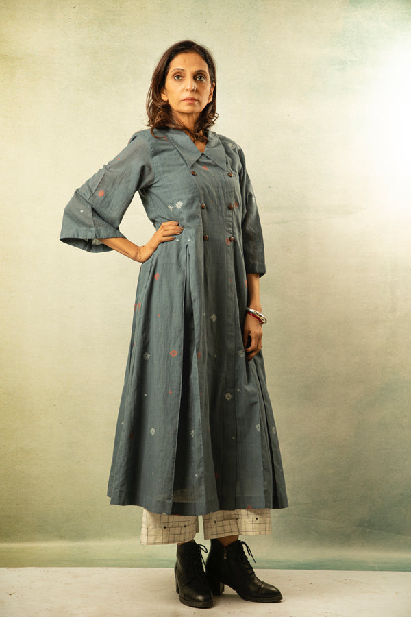 Grey Sage Collar Dress